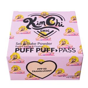 NWT! KimChi Chic Beauty - PUFF PUFF PASS SET & BAKE POWDER - 03 TRANSLUCENT